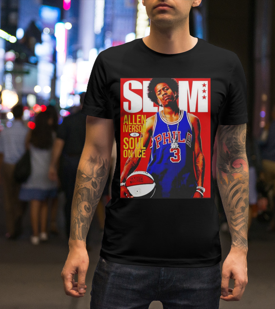 Allen Iverson SLAM Magazine Philly 3 Soul On Ice T-Shirt