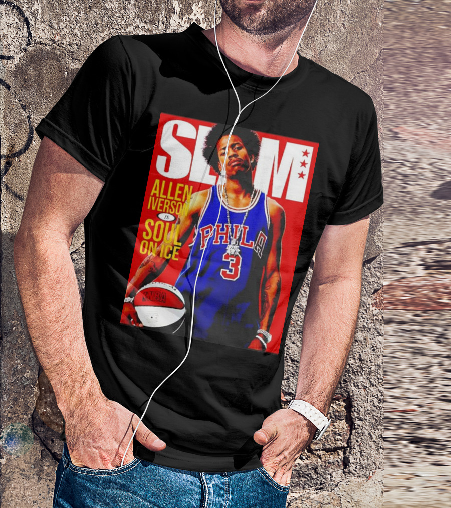 Allen Iverson SLAM Magazine Philly 3 Soul On Ice T-Shirt