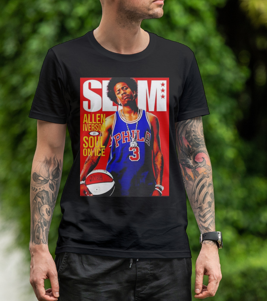 Allen Iverson SLAM Magazine Philly 3 Soul On Ice T-Shirt