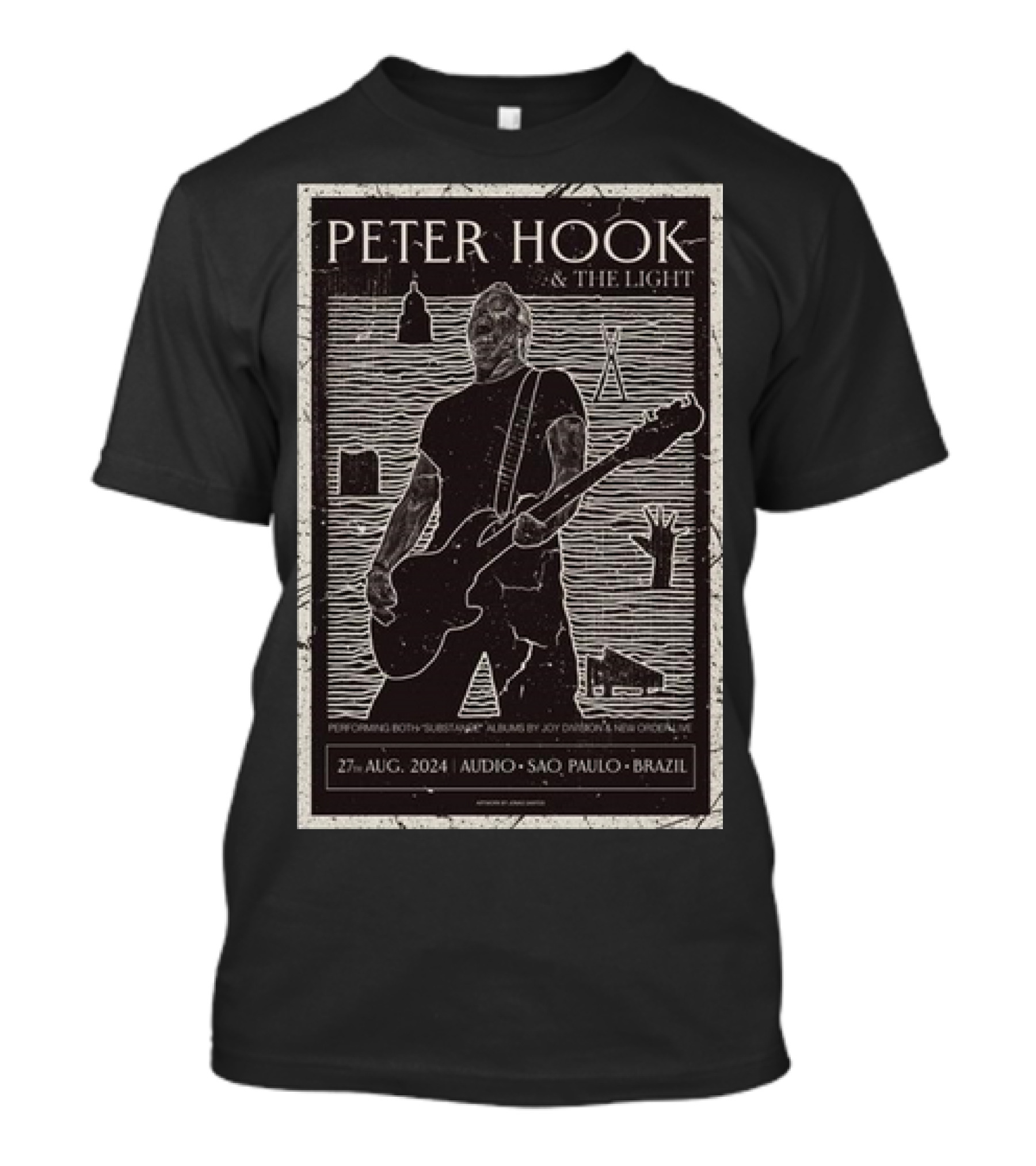 Peter Hook And The Light Performing Both Substance Albums August 27 2024 Audio São Paulo Brazil T-Shirt