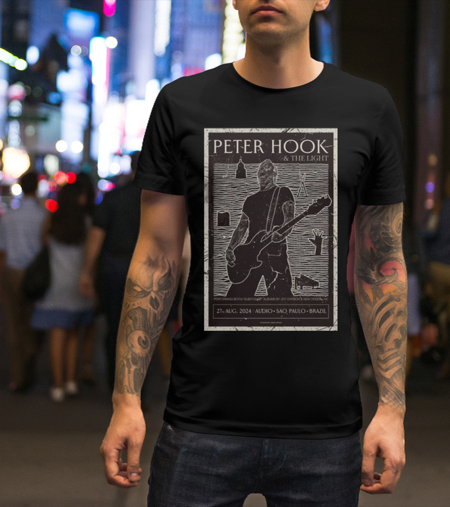 Peter Hook And The Light Performing Both Substance Albums August 27 2024 Audio São Paulo Brazil T-Shirt
