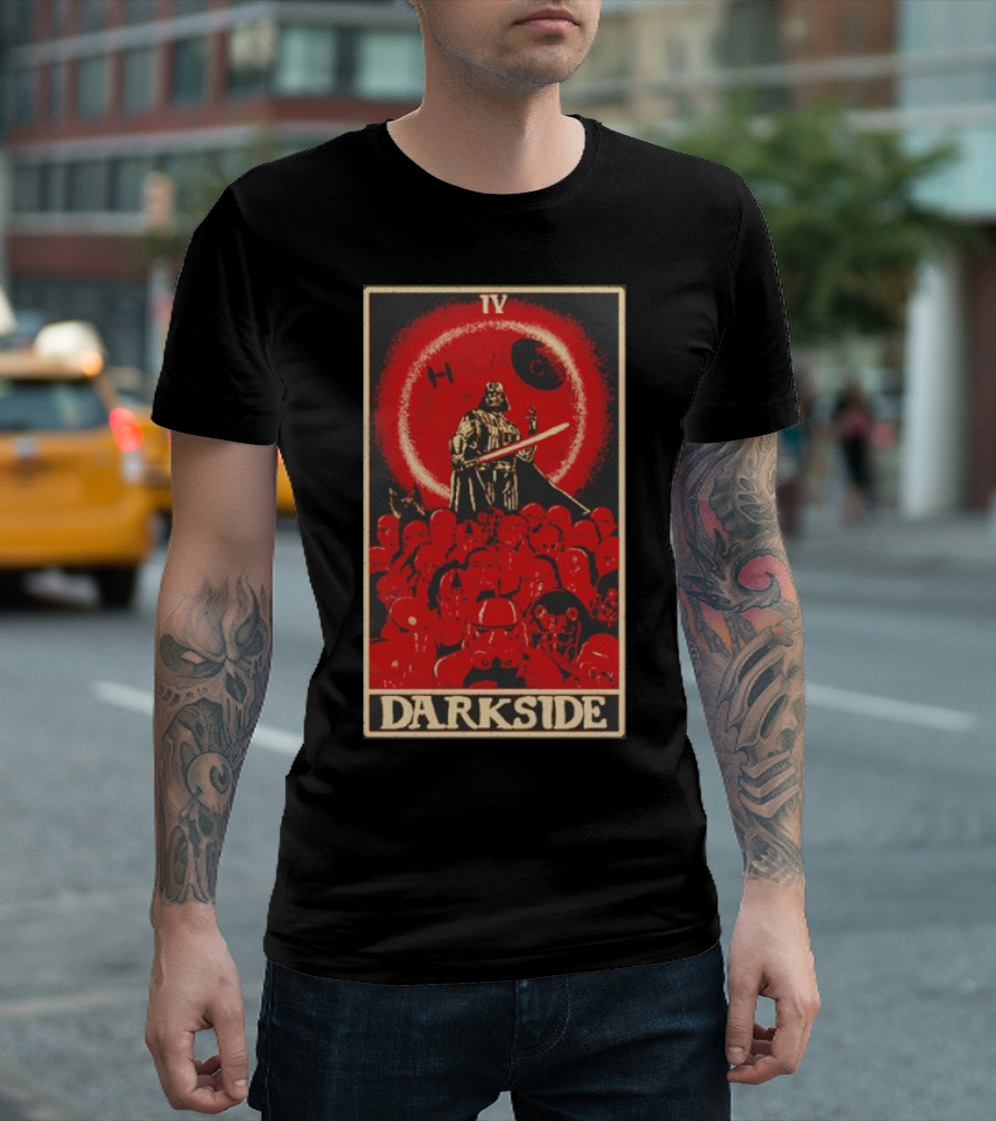 Darkside Tarot Card IV Darth Vader Death Star Stormtroopers T-Shirt