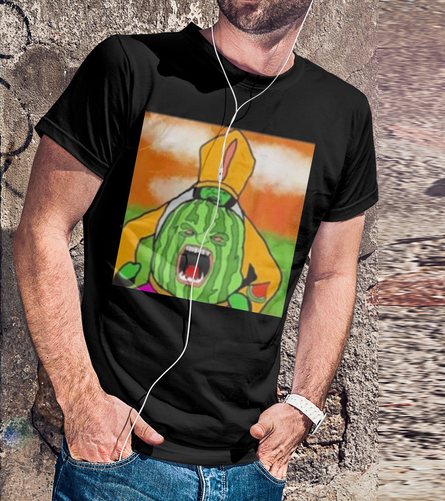 Angry Watermelon Priest In Colorful Robes T-Shirt