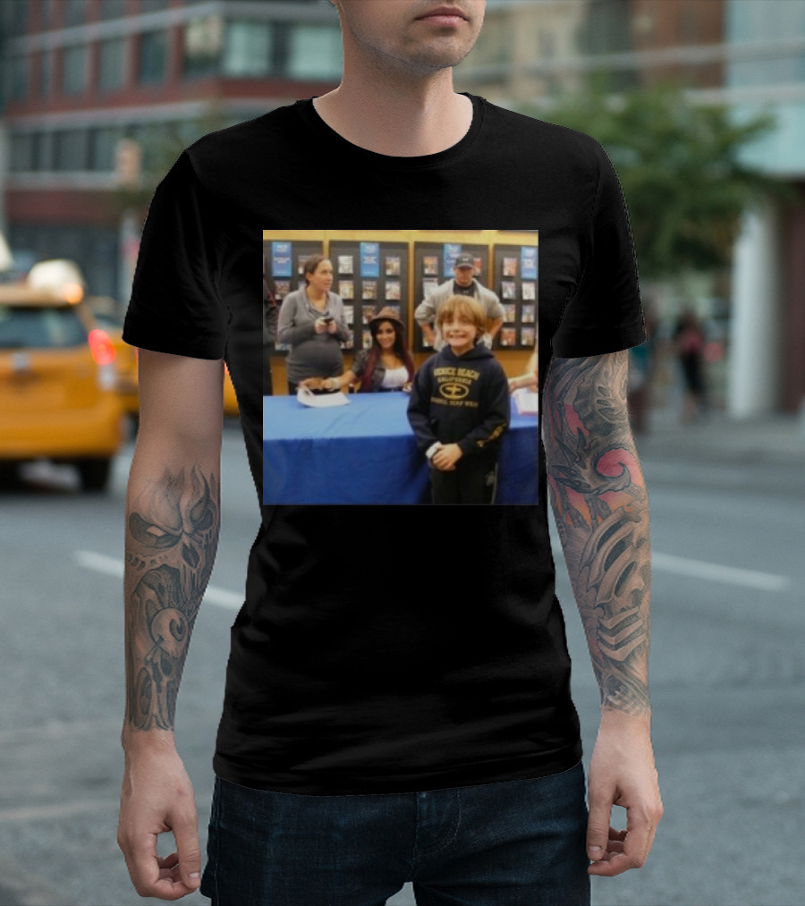 Jake Shane With Nicole Snooki Lavelle Venice Beach Surf Wear T-Shirt