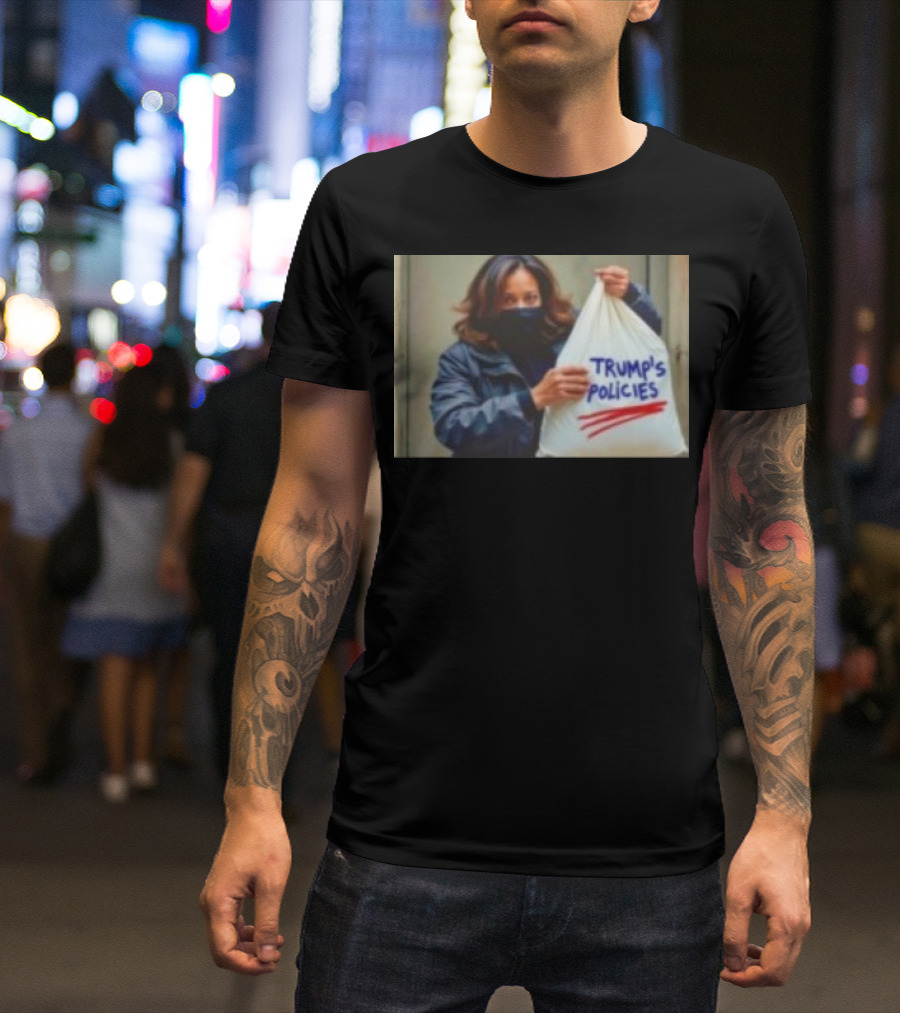The Policy Burglar 2024 Kamala Trump Policies Thief Bag T-Shirt