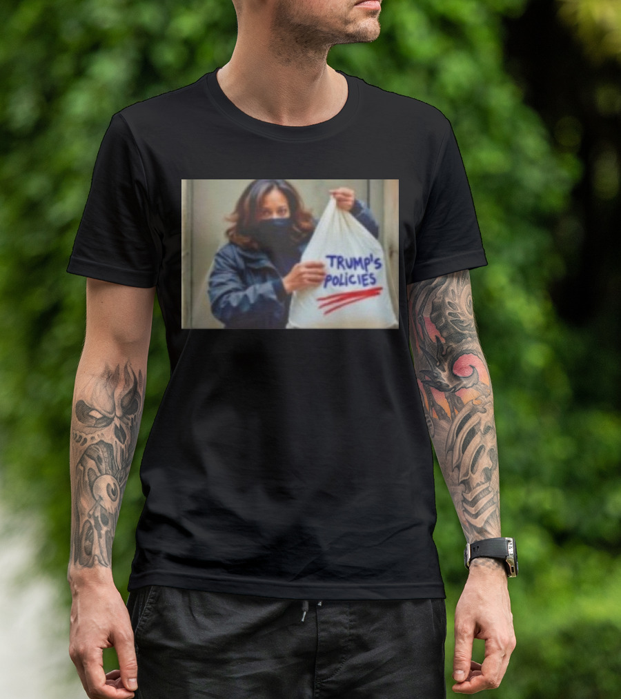 The Policy Burglar 2024 Kamala Trump Policies Thief Bag T-Shirt