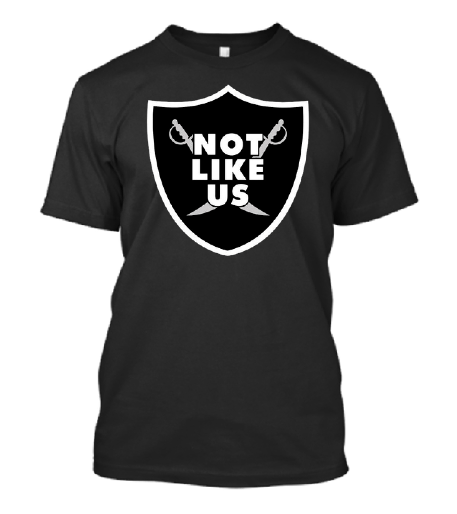 Las Vegas Raiders Not Like Us Shield Logo Fan T-Shirt