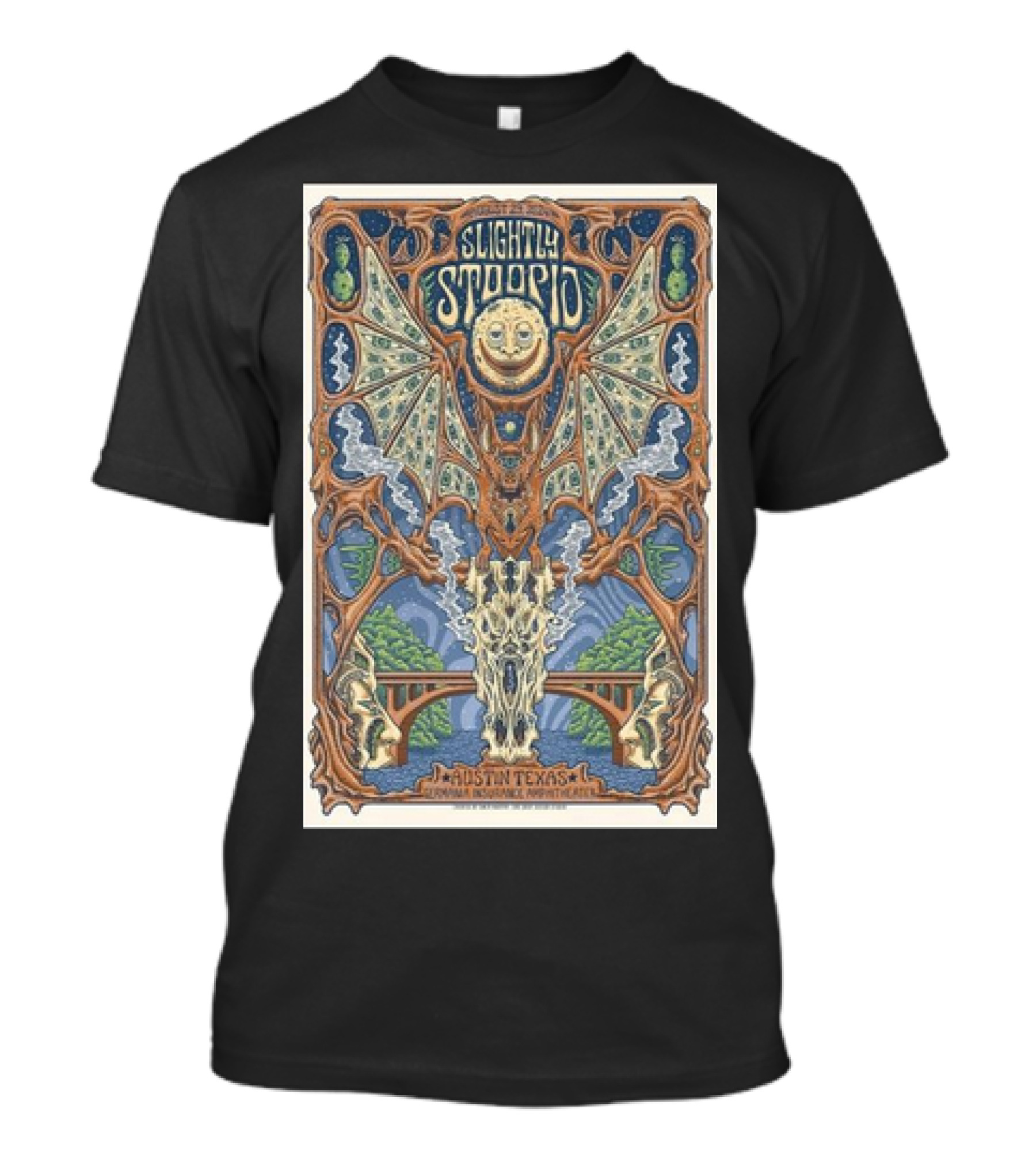 Slightly Stoopid August 29 2024 Germania Insurance Amphitheater Austin Texas Event Psychedelic T-Shirt