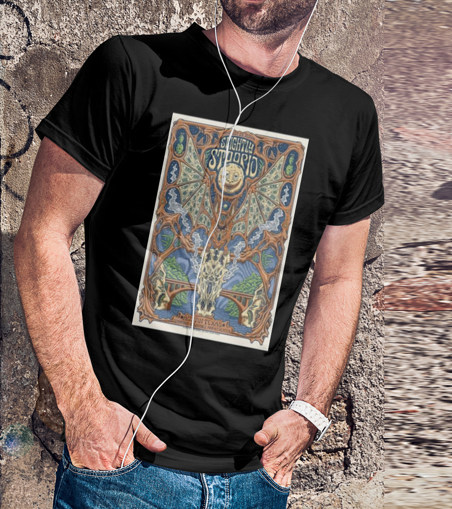 Slightly Stoopid August 29 2024 Germania Insurance Amphitheater Austin Texas Event Psychedelic T-Shirt