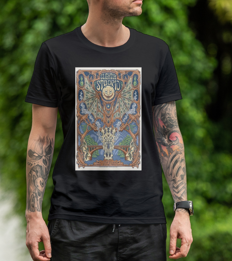 Slightly Stoopid August 29 2024 Germania Insurance Amphitheater Austin Texas Event Psychedelic T-Shirt