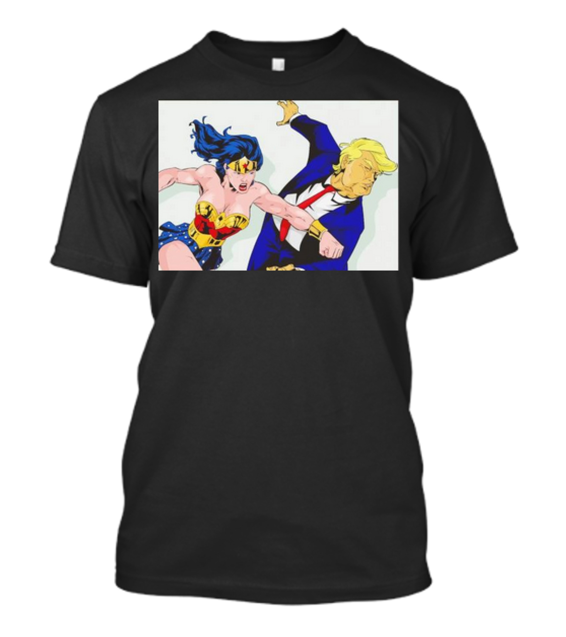 Wonder Woman Punches Trump On Face T-Shirt