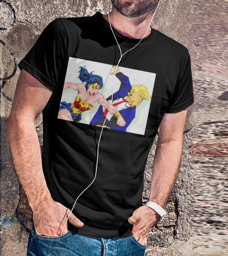 Wonder Woman Punches Trump On Face T-Shirt