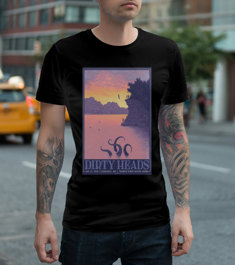Dirty Heads Aug 31 2024 Ridgedale MO Thunder Ridge Nature Arena T-Shirt