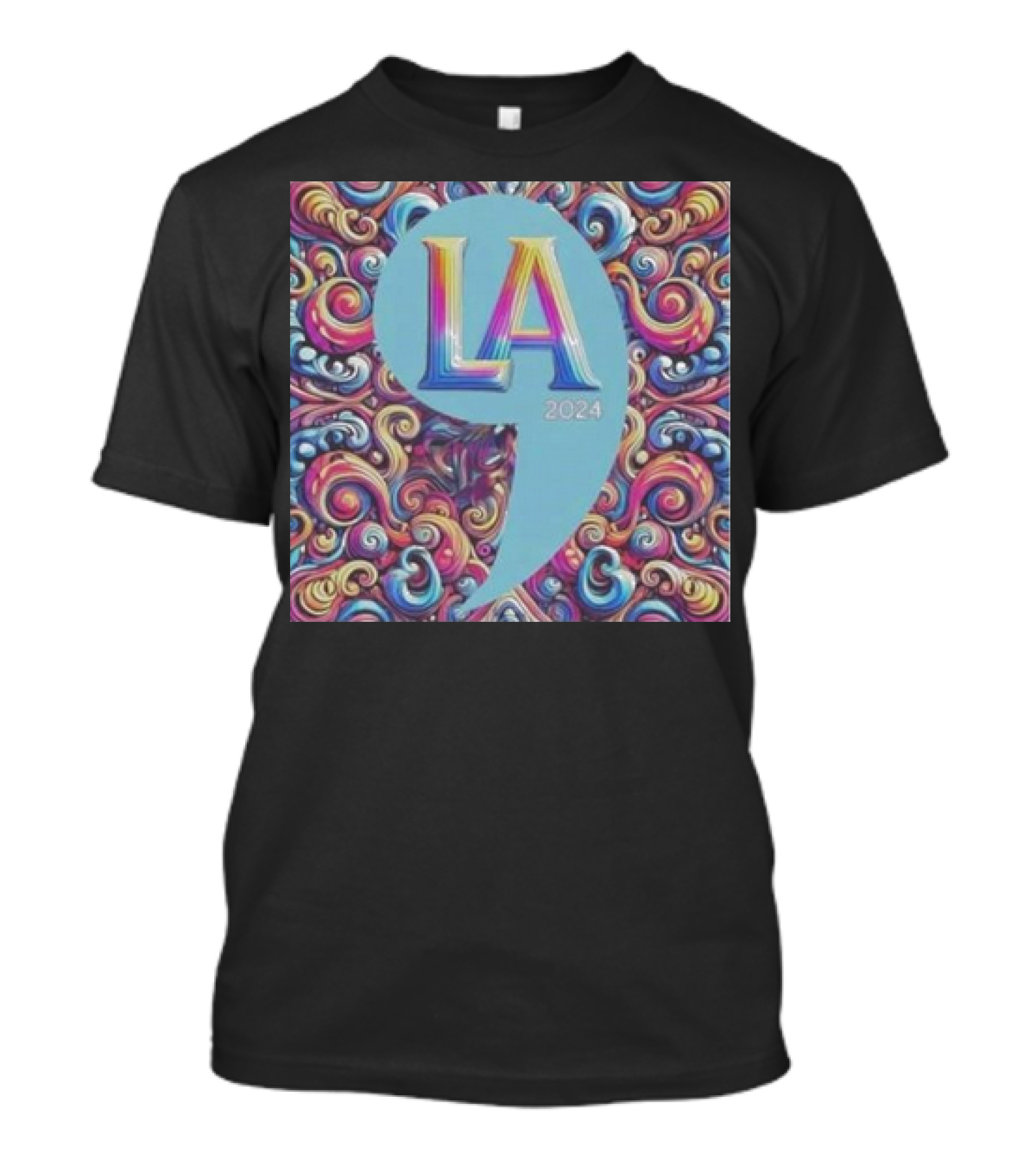 LA 2024 Colorful Swirl T-Shirt