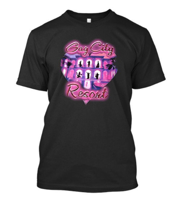 Gag City Resort Heart Silhouette Scene T-Shirt