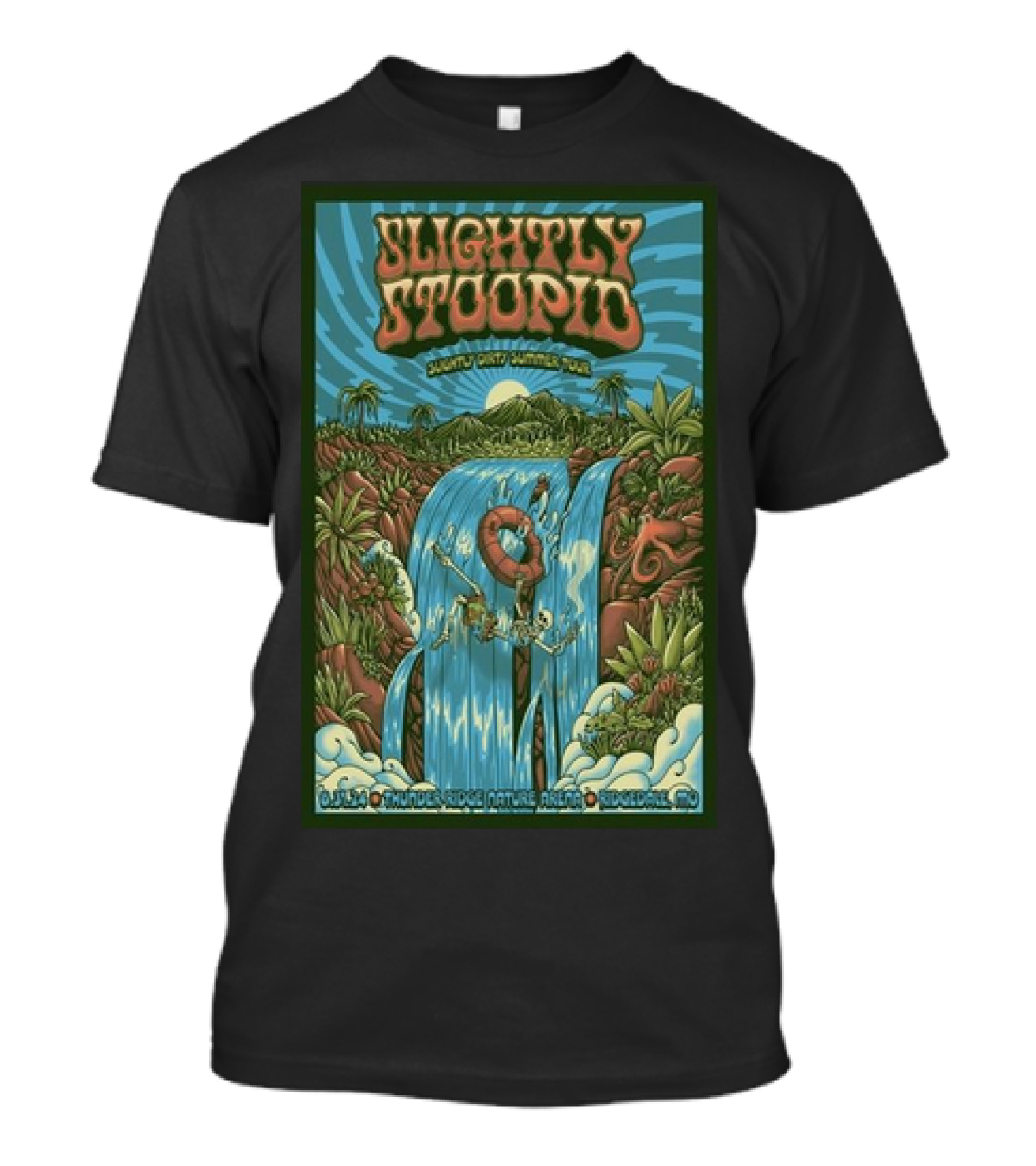 Slightly Stoopid Slightly Dirty Summer Tour August 31 2024 Thunder Ridge Nature Arena Ridgedale MO T-Shirt