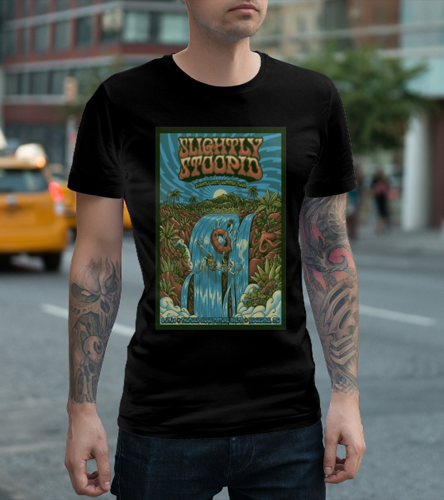 Slightly Stoopid Slightly Dirty Summer Tour August 31 2024 Thunder Ridge Nature Arena Ridgedale MO T-Shirt
