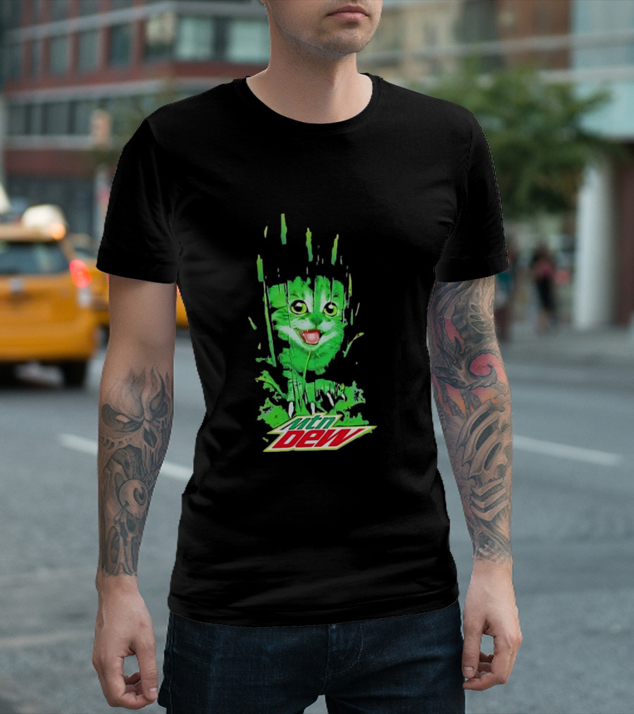Mtn Dew Green Cat Splash T-Shirt