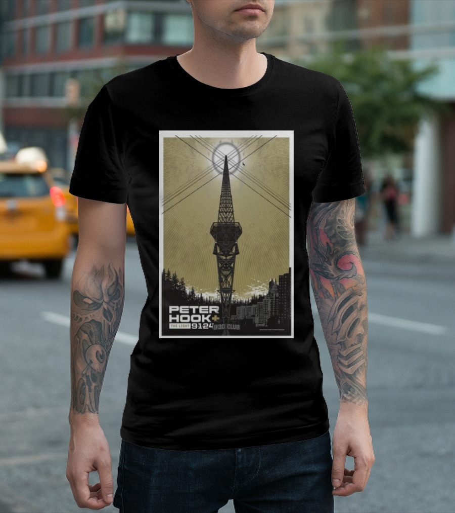 Peter Hook And The Light 9/1/24 9:30 Club Washington DC Tour T-Shirt