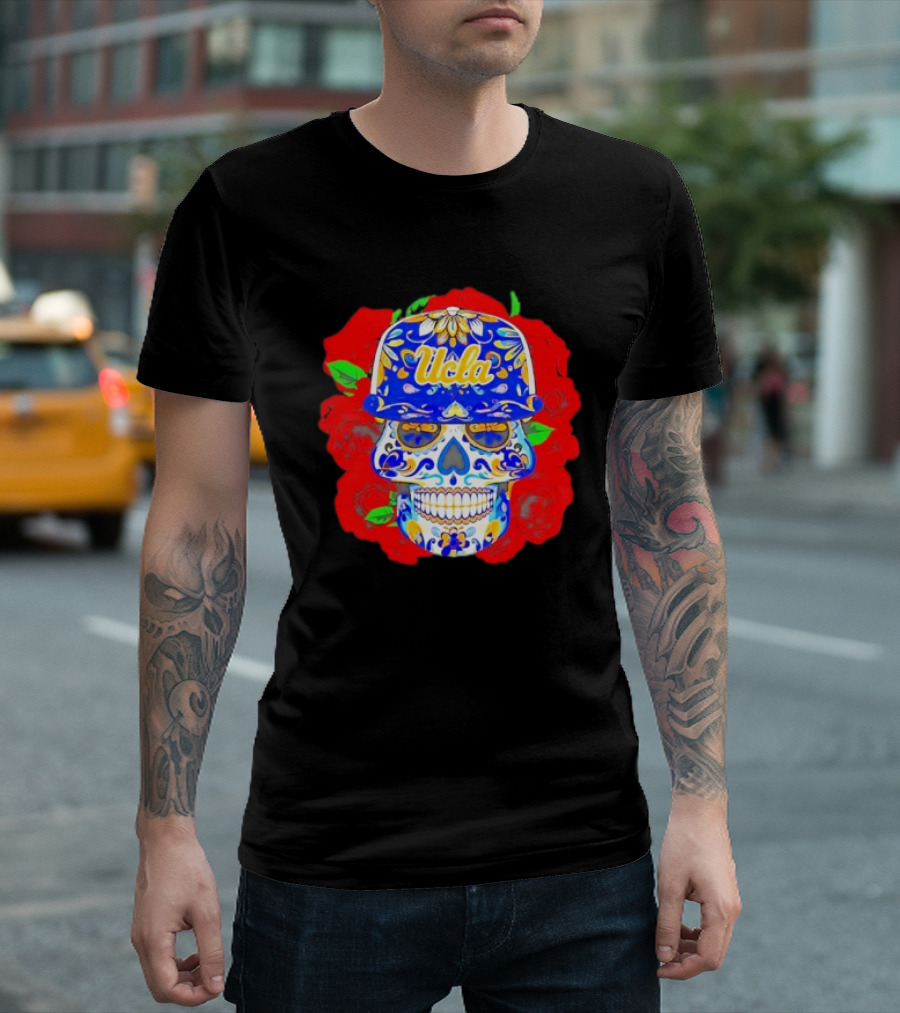 Ucla Bruins Sugar Skull Roses T-Shirt