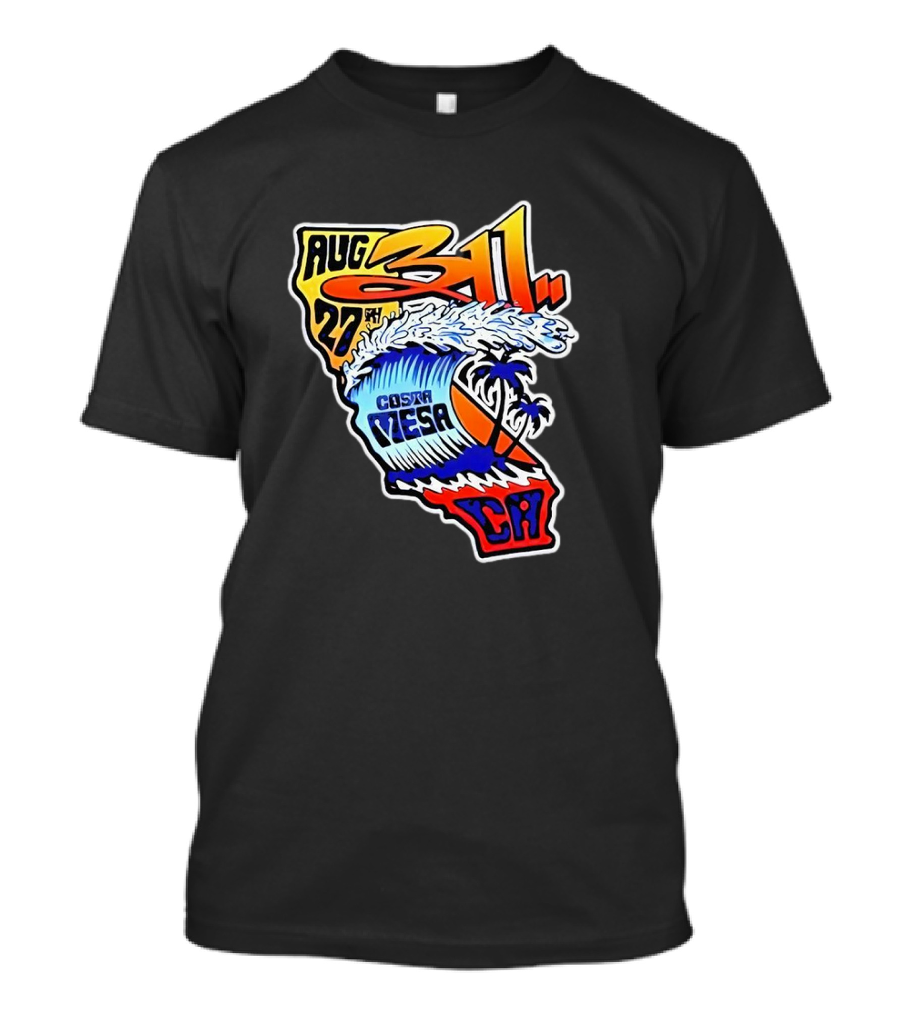 311 Tour Costa Mesa CA August 27 2024 Wave Palm Tree T-Shirt