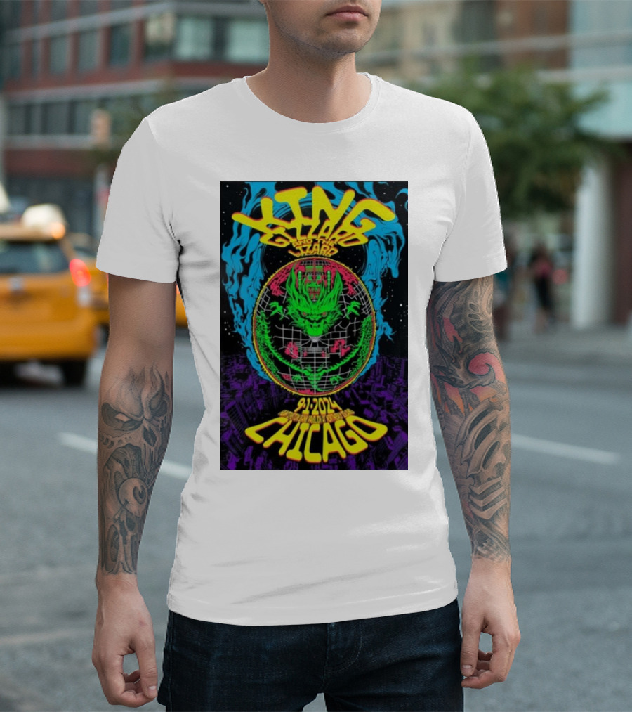 King Gizzard And The Lizard Wizard Chicago Sep 1 2024 Northerly Island Tour T-Shirt