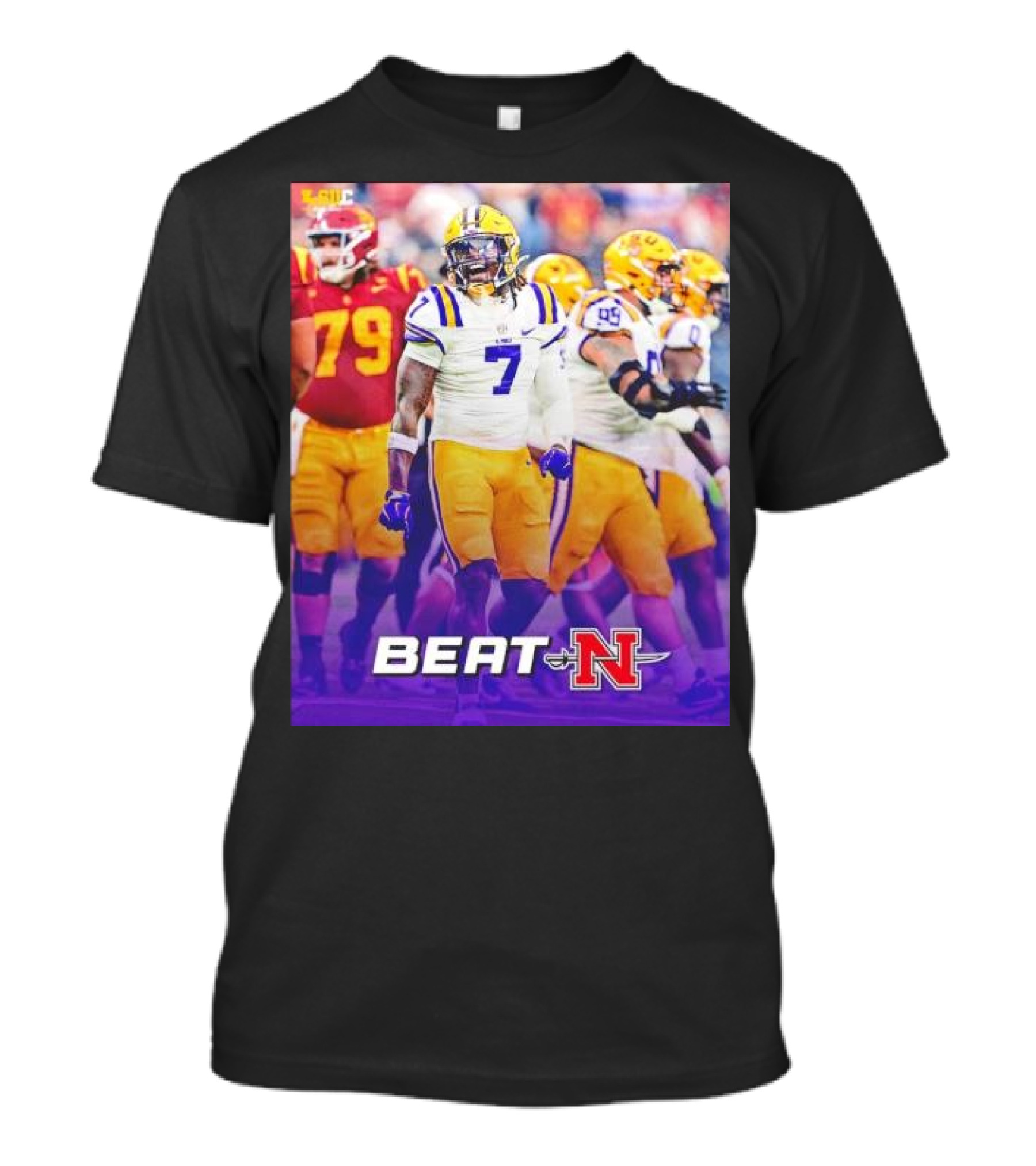 LSU Tigers Football Beat Nicholls Colonels Beat-N T-Shirt