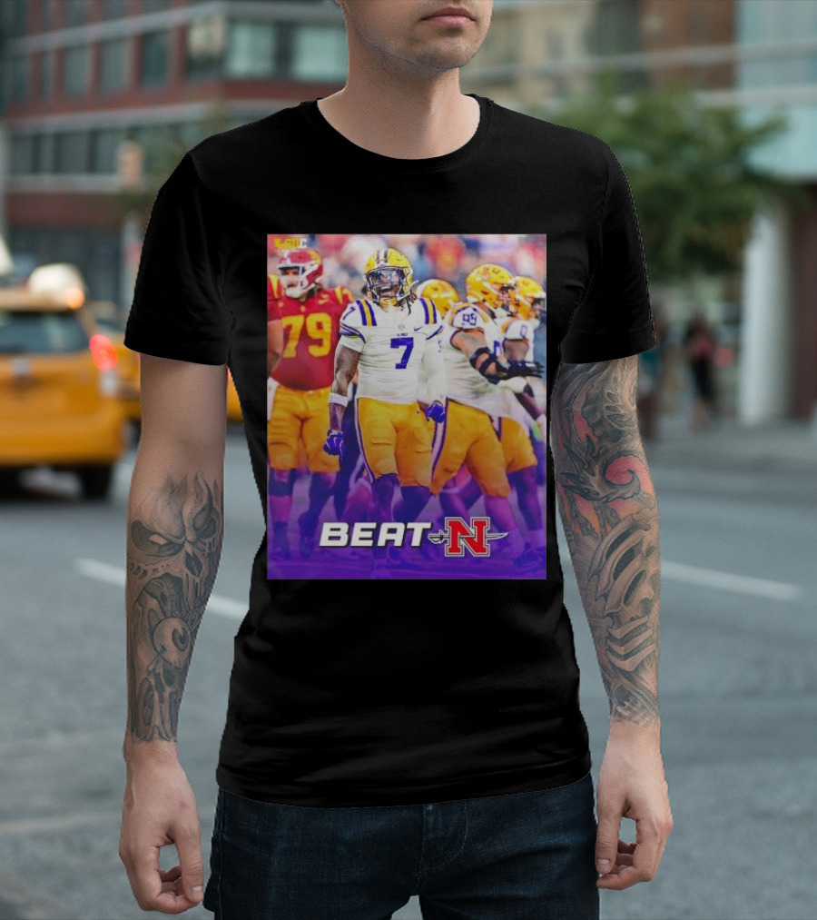 LSU Tigers Football Beat Nicholls Colonels Beat-N T-Shirt
