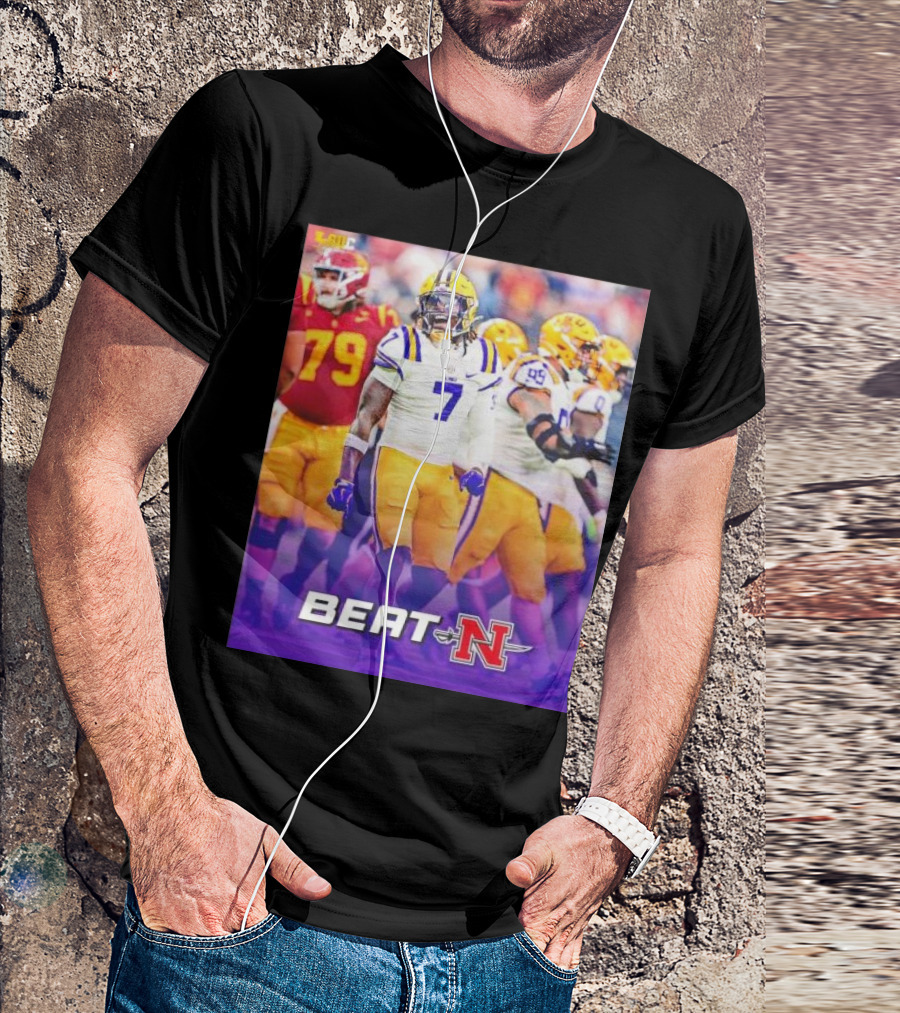 LSU Tigers Football Beat Nicholls Colonels Beat-N T-Shirt