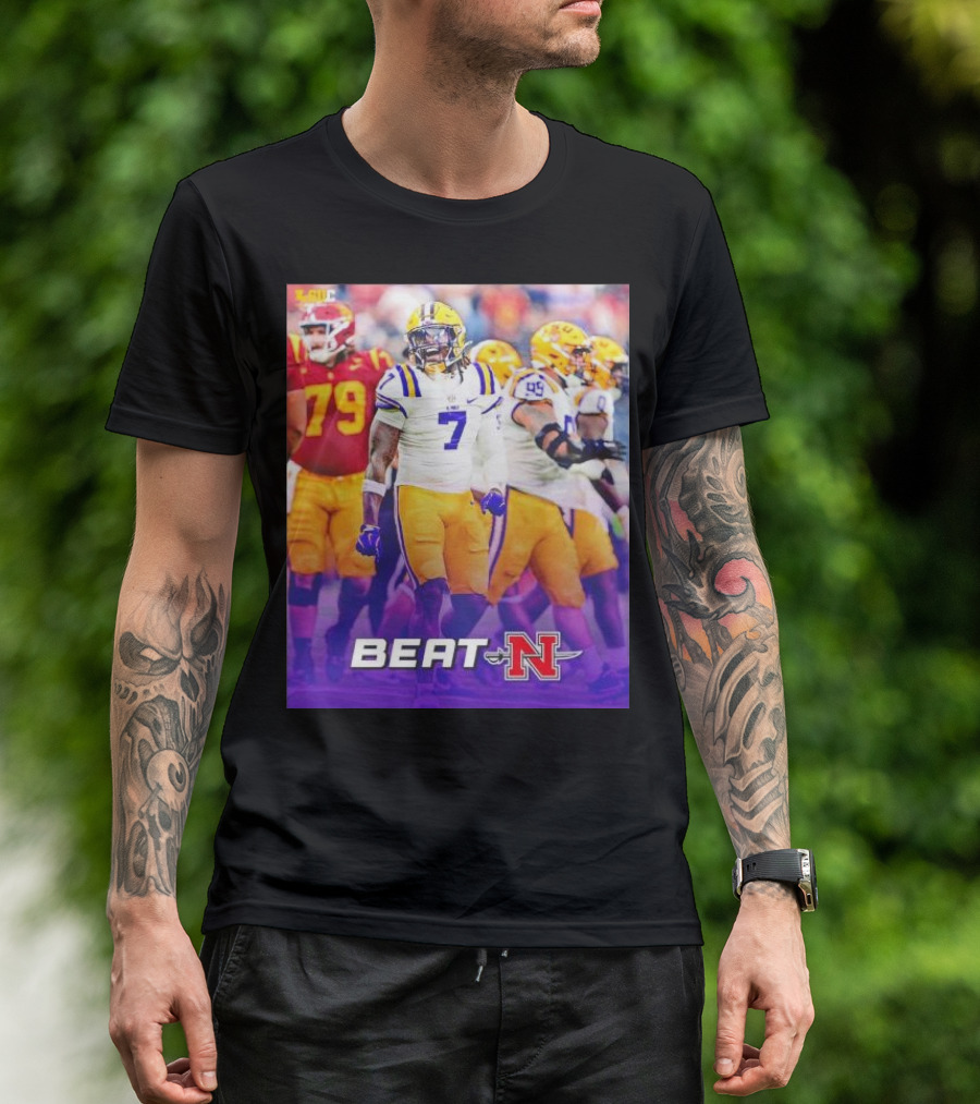 LSU Tigers Football Beat Nicholls Colonels Beat-N T-Shirt