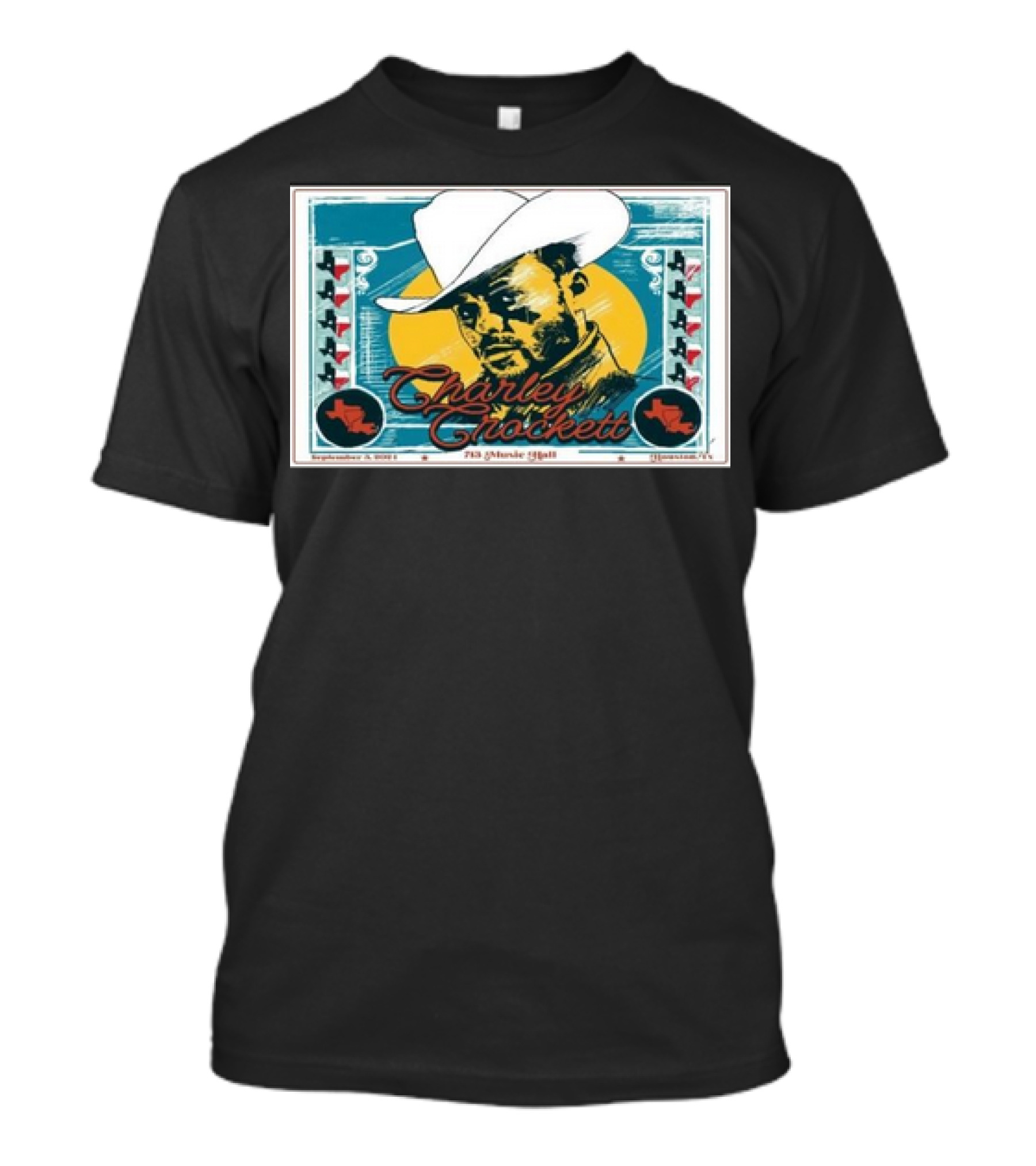 Charley Crockett 713 Music Hall September 3 2024 Houston Texas Cowboy T-Shirt