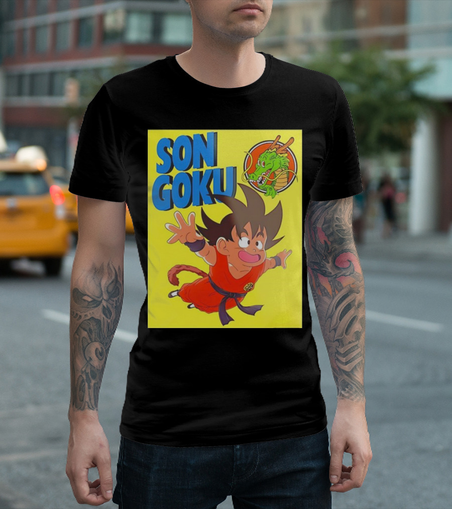 Son Goku Dragon Ball Shenron Super Mario Bros 3 Fusion T-Shirt