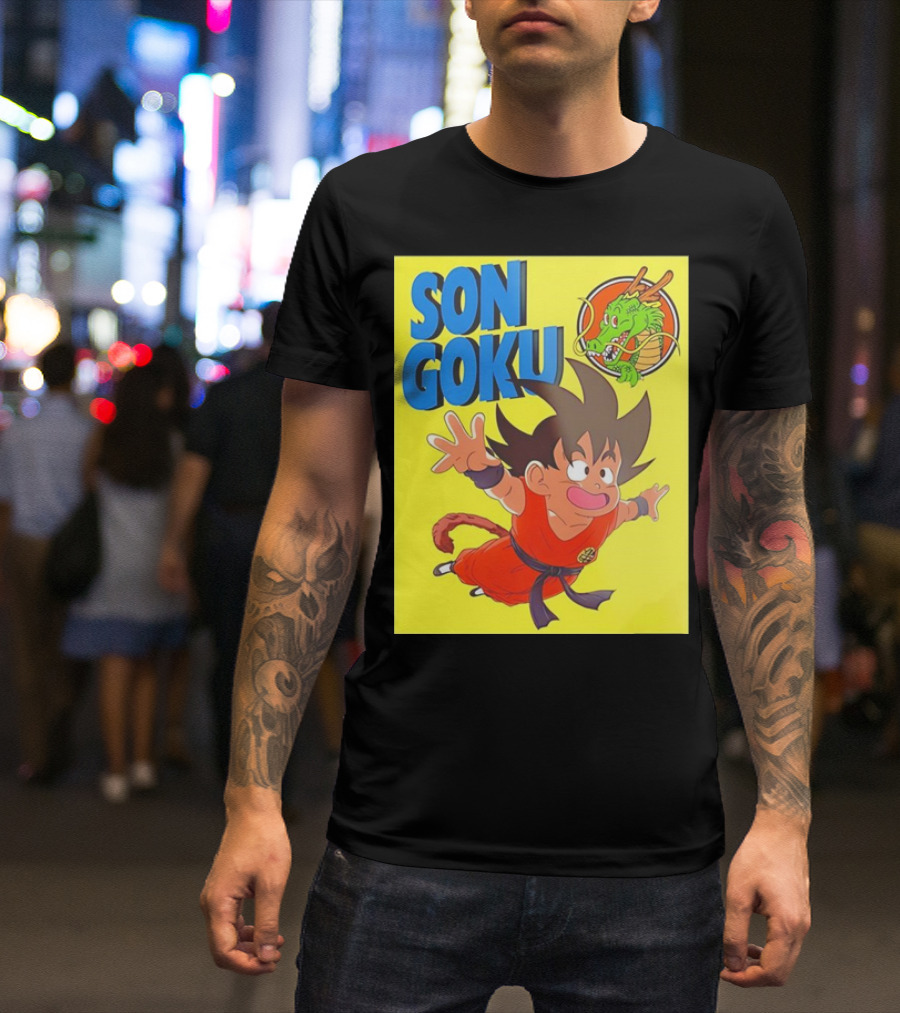 Son Goku Dragon Ball Shenron Super Mario Bros 3 Fusion T-Shirt