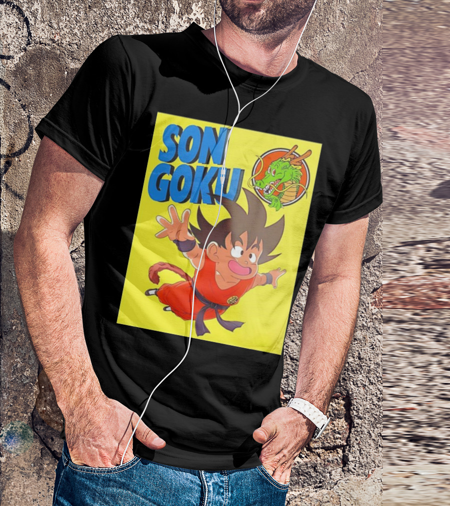 Son Goku Dragon Ball Shenron Super Mario Bros 3 Fusion T-Shirt