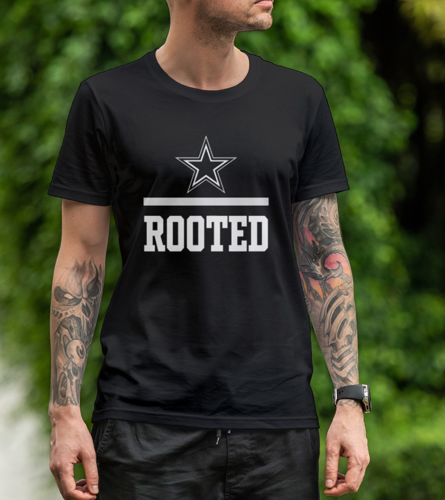 Coach Mike McCarthy Wearing Star Logo Rooted T-Shirt