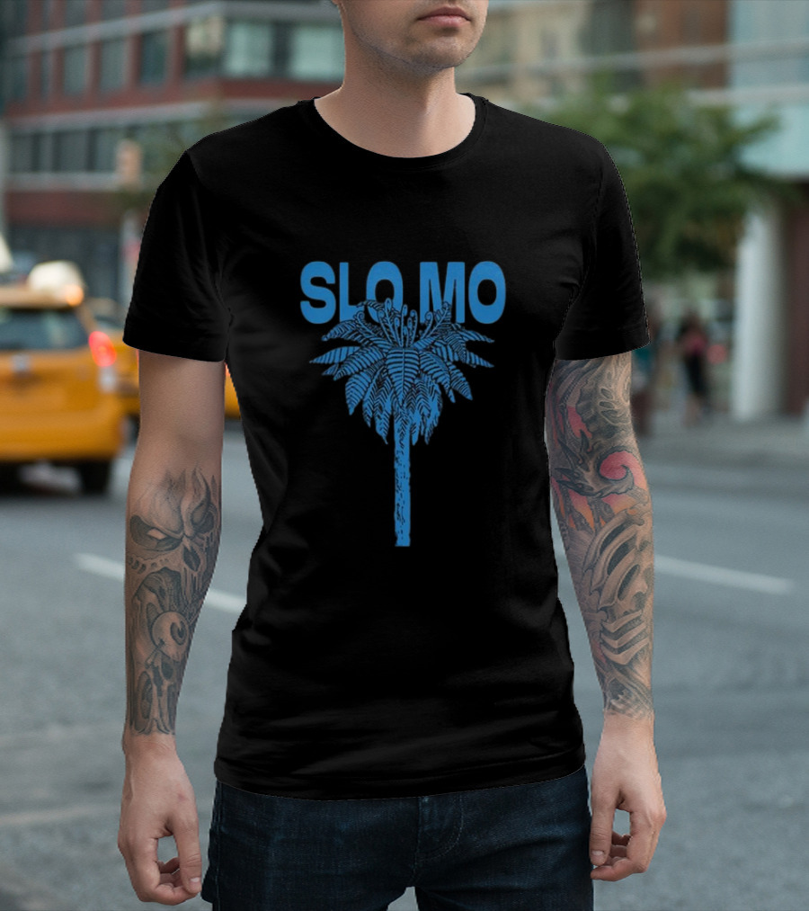 Fat Freddy’s Drop Slo Mo 2024 Blue Palm Tree T-Shirt