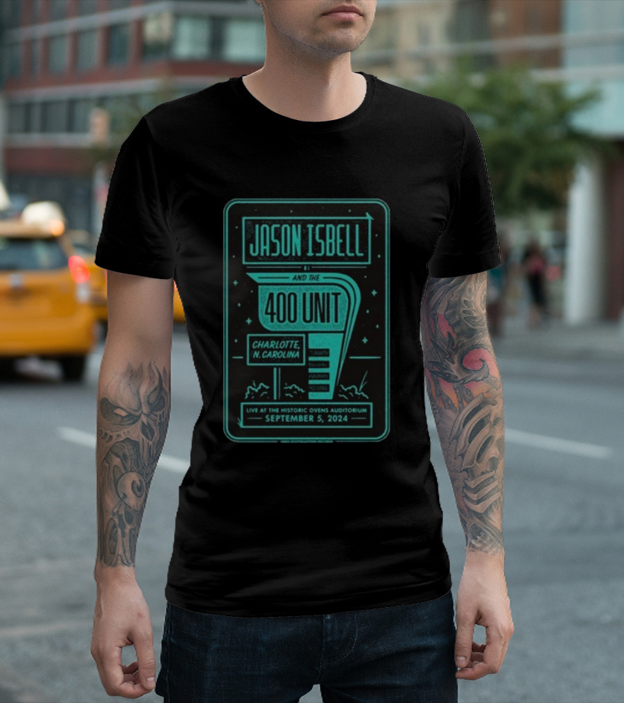 Jason Isbell And The 400 Unit Live In Charlotte North Carolina At Ovens Auditorium September 5 T-Shirt