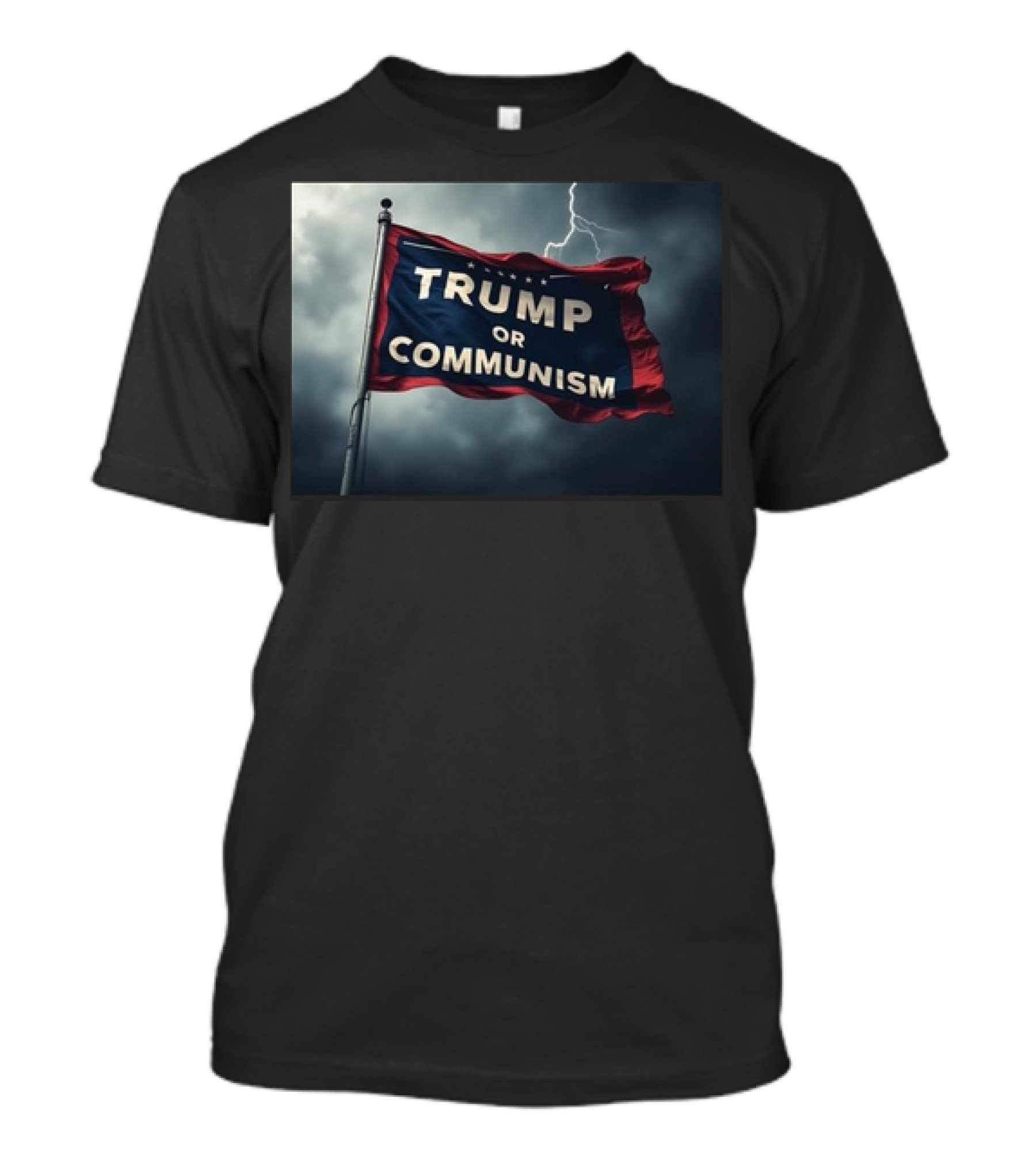 Trump Or Communism 2024 Stormy Flag T-Shirt