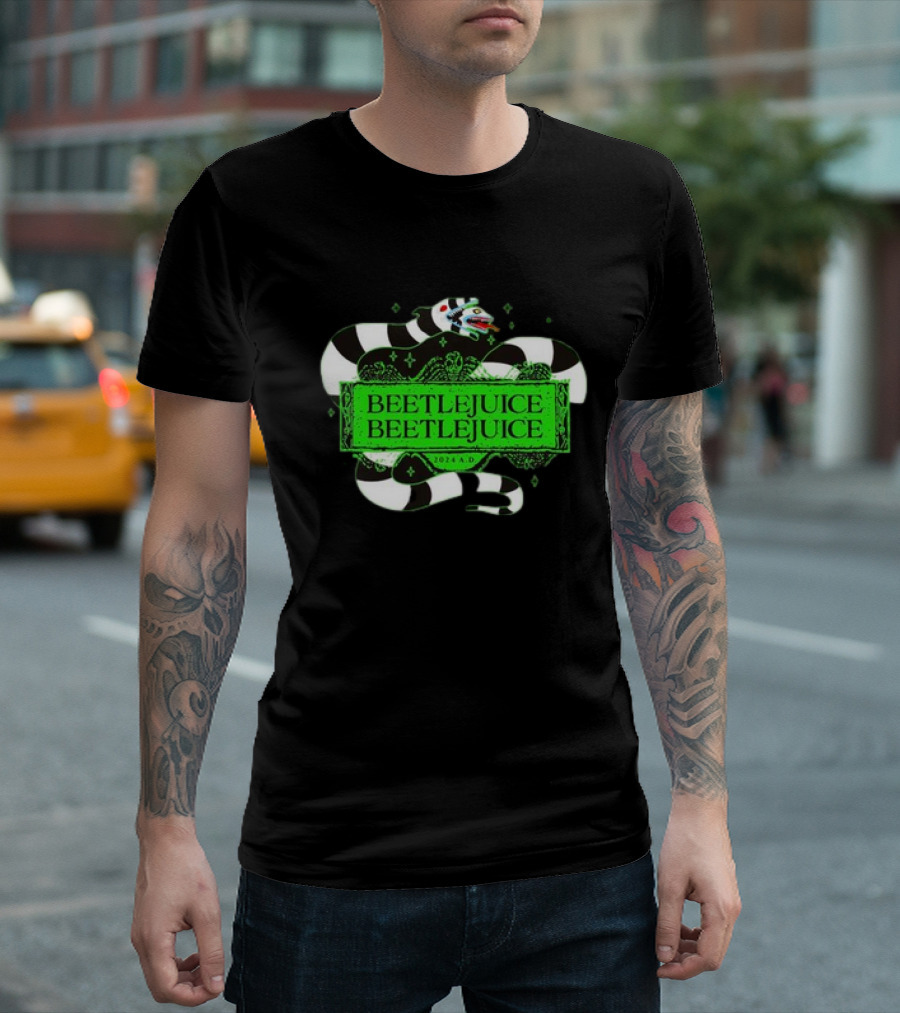 Beetlejuice Beetlejuice Sandworm 2024 A.D. Halloween T-Shirt