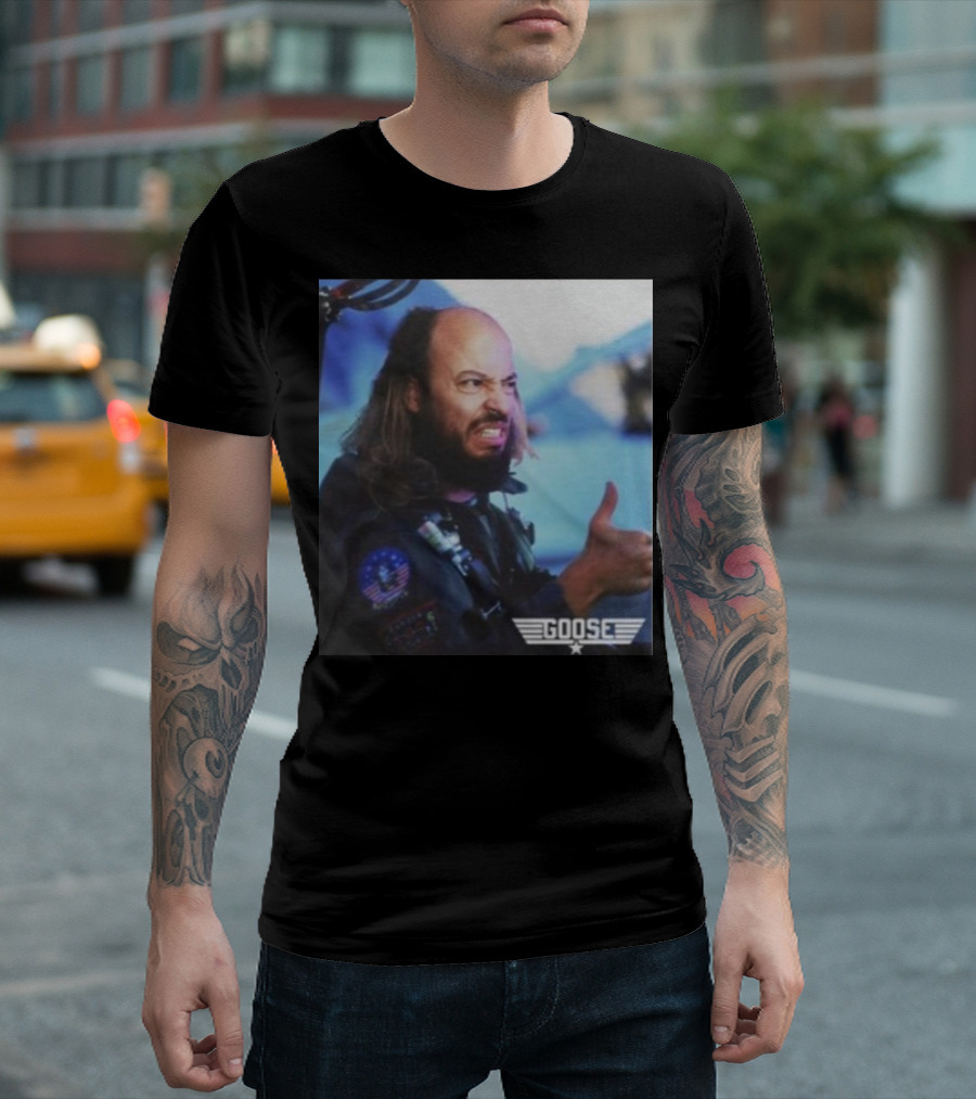 Goose Wayne Goose Top Gun Parody Thumbs Up Pilot Image T-Shirt