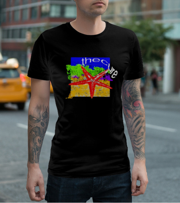 The Cure Starburst Grunge Color Block T-Shirt