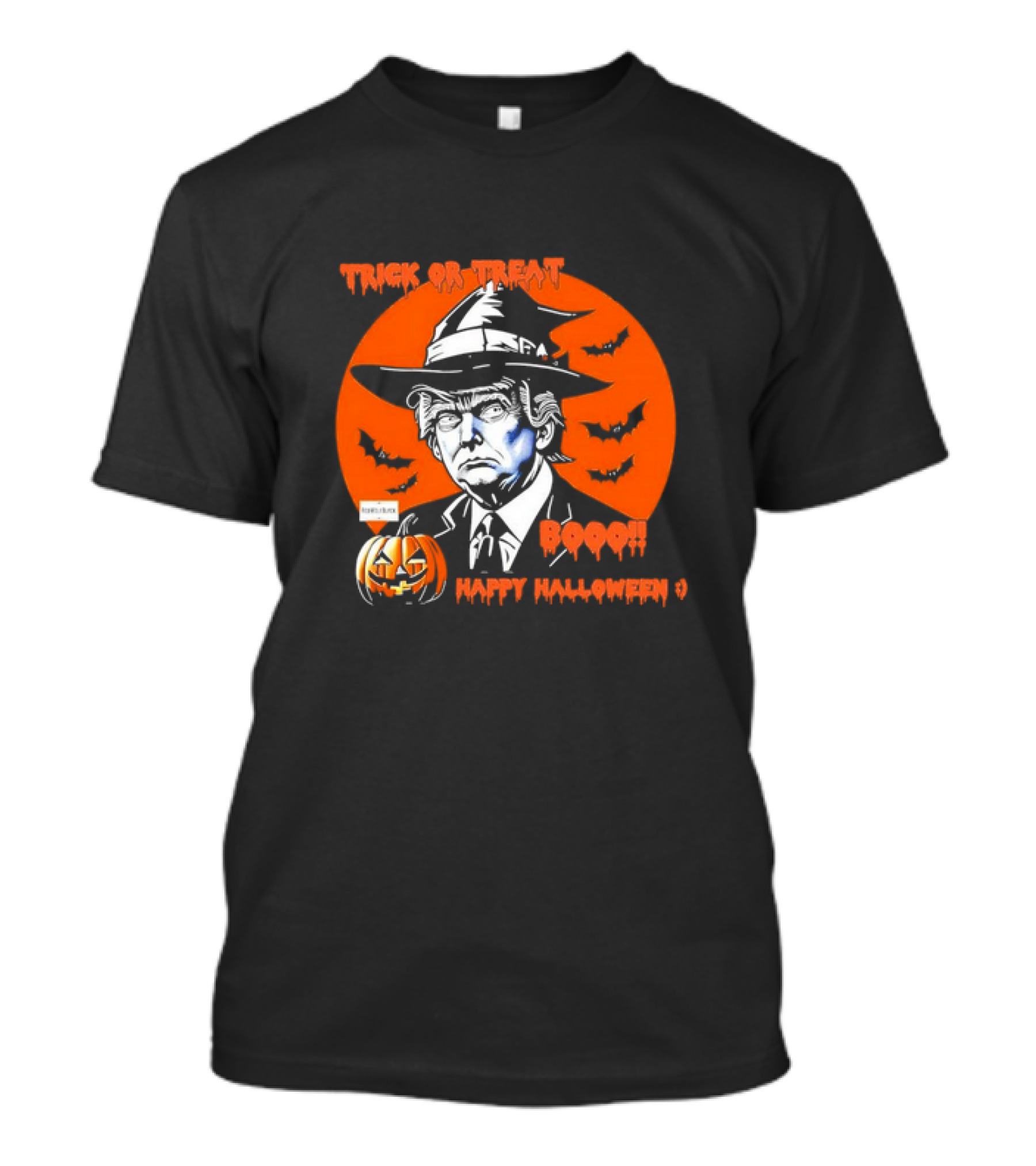 Trick Or Treat Booo Happy Halloween Witch Trump T-Shirt