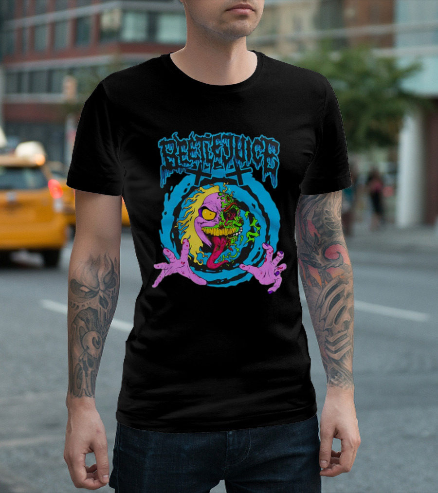 Beetlejuice Bio Exorcist Horror Splatter Vibrant Grotesque Face T-Shirt