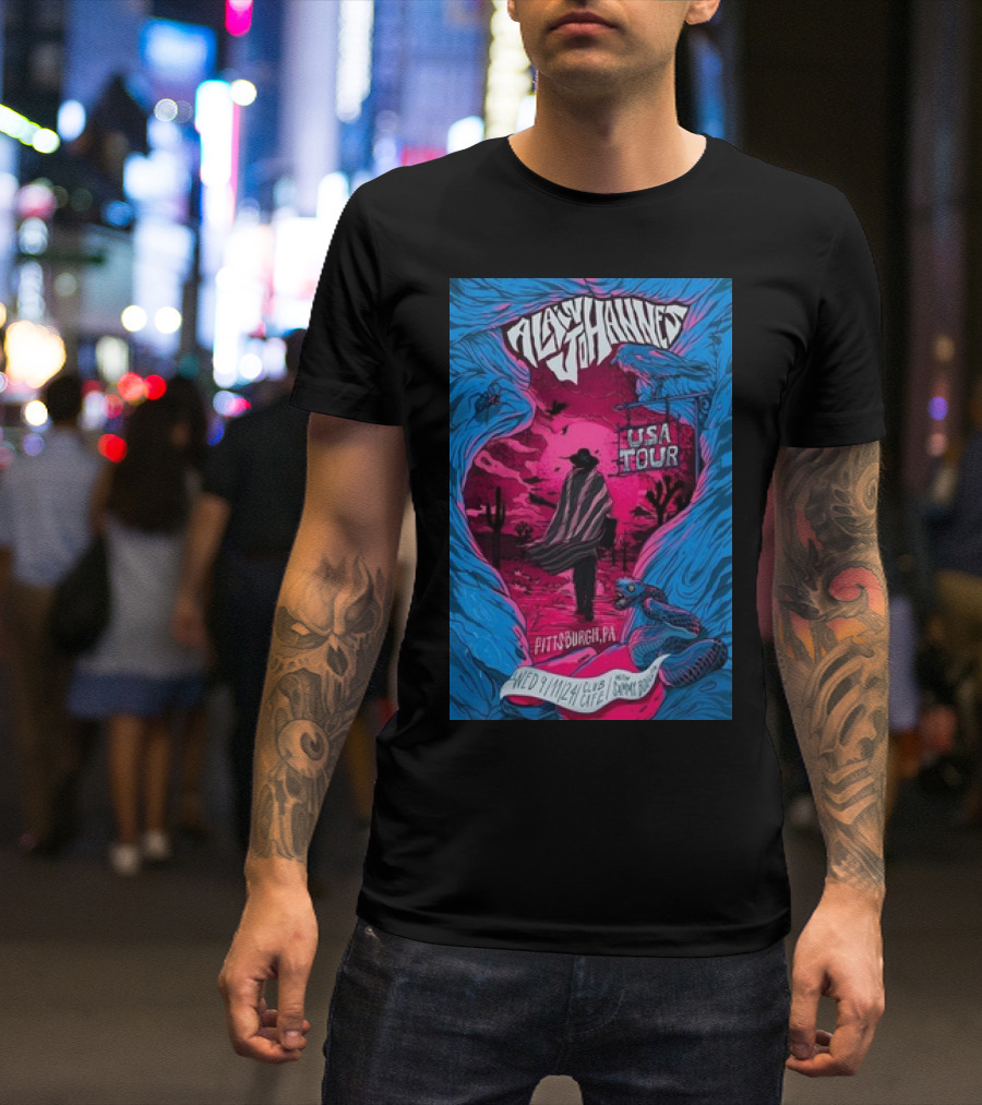 Alain Johannes USA Tour Pittsburgh PA Wed 9 11 24 Club Cafe T-Shirt