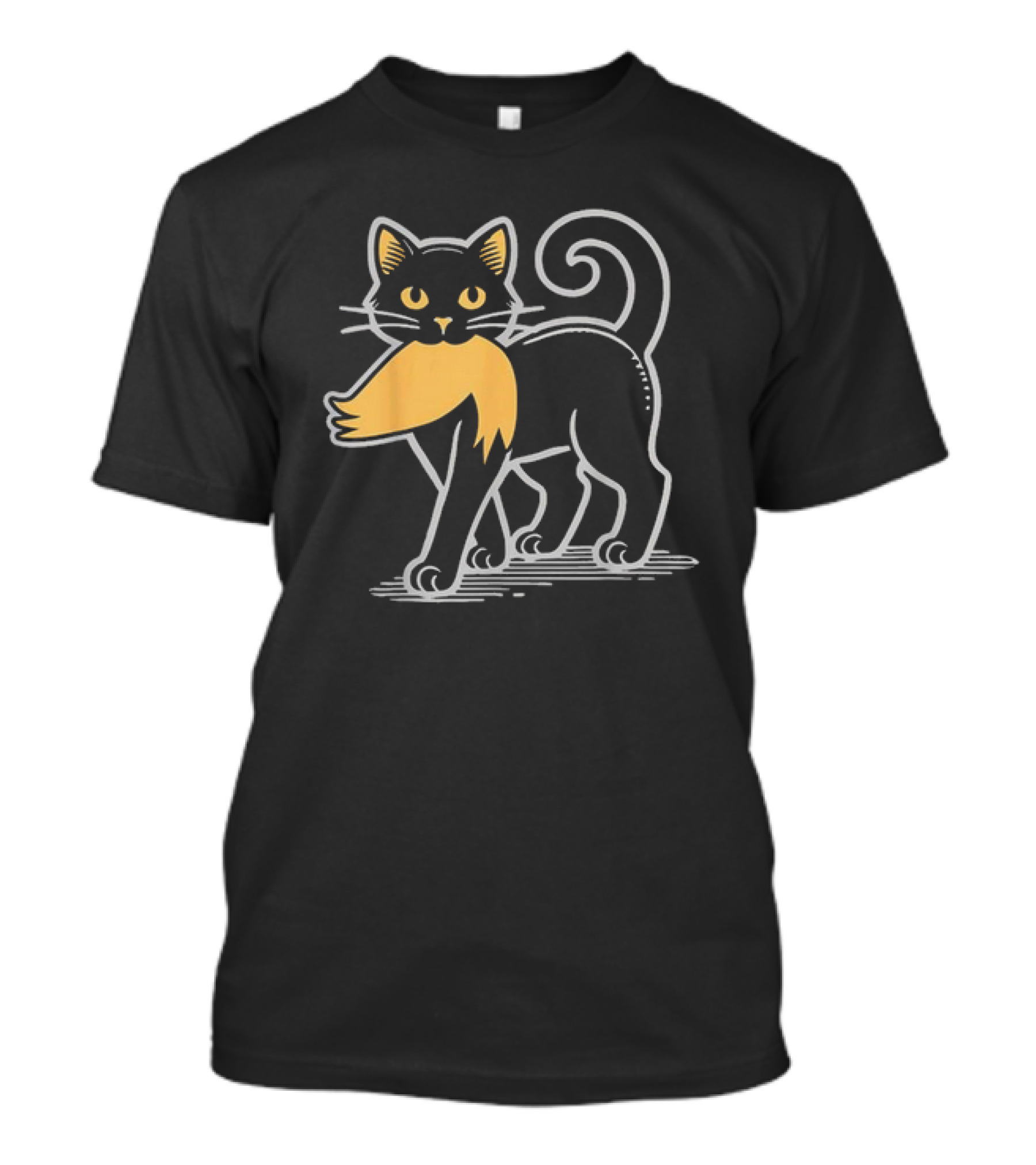 Cat Lovers For Kamala Harris 2024 Sarcastic Shirt Black Cat T-Shirt