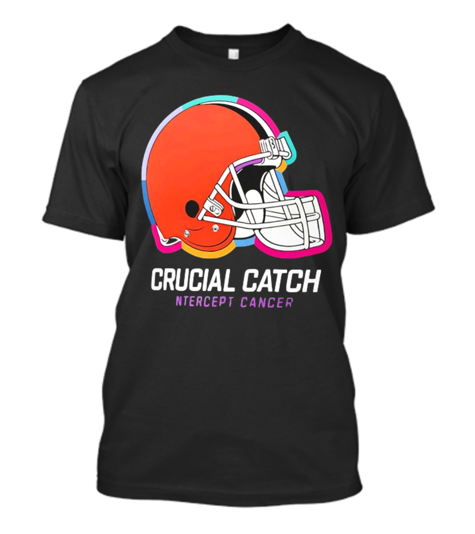 Cleveland Browns Crucial Catch Intercept Cancer 2024 NFL T-Shirt