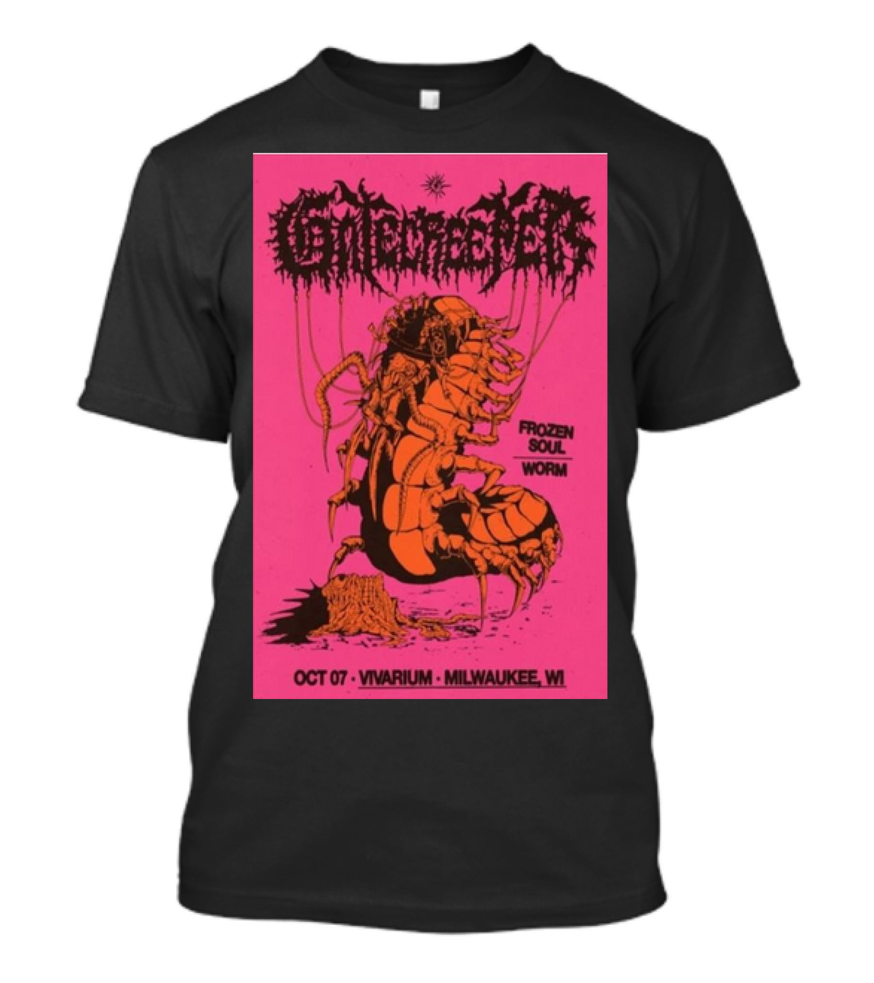 Gatecreeper Frozen Soul Worm Oct 7 2024 Vivarium Milwaukee WI T-Shirt