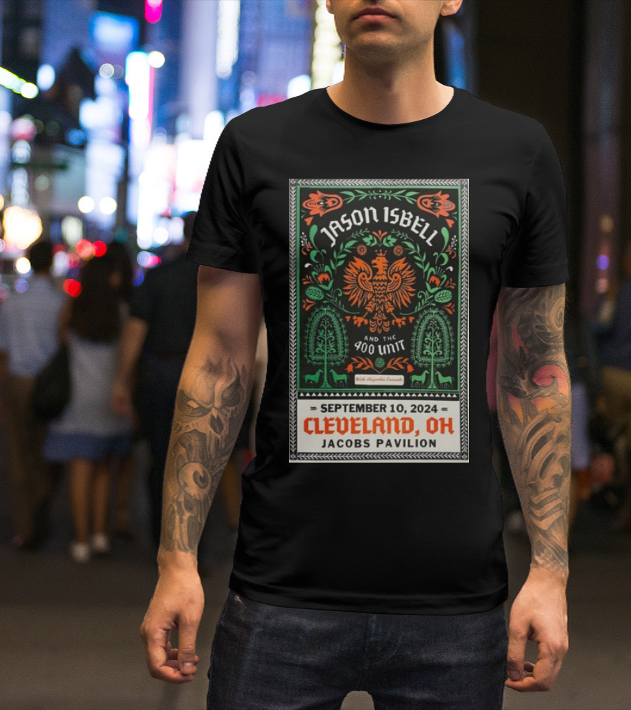Jason Isbell And The 400 Unit Live September 10 2024 Jacobs Pavilion Cleveland OH T-Shirt