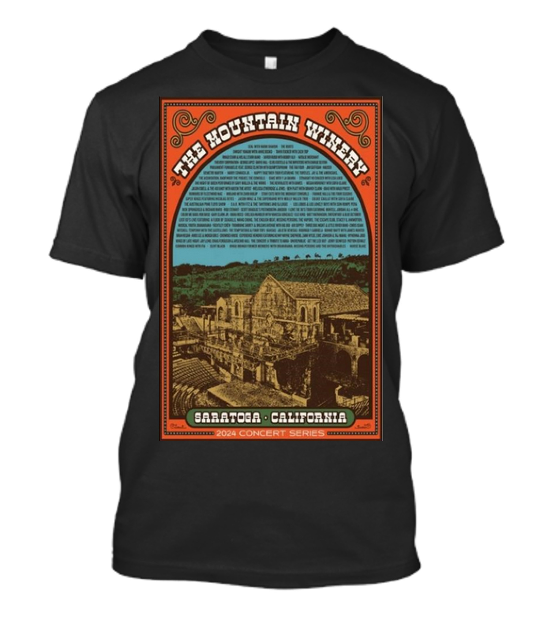 The Mountain Winery 2024 Concert Series Saratoga California T-Shirt