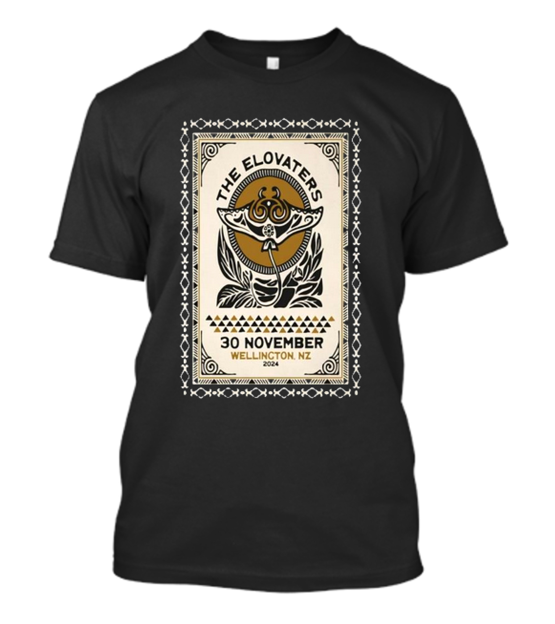 The Elovaters 30 November 2024 Wellington NZ Tour Tribal T-Shirt